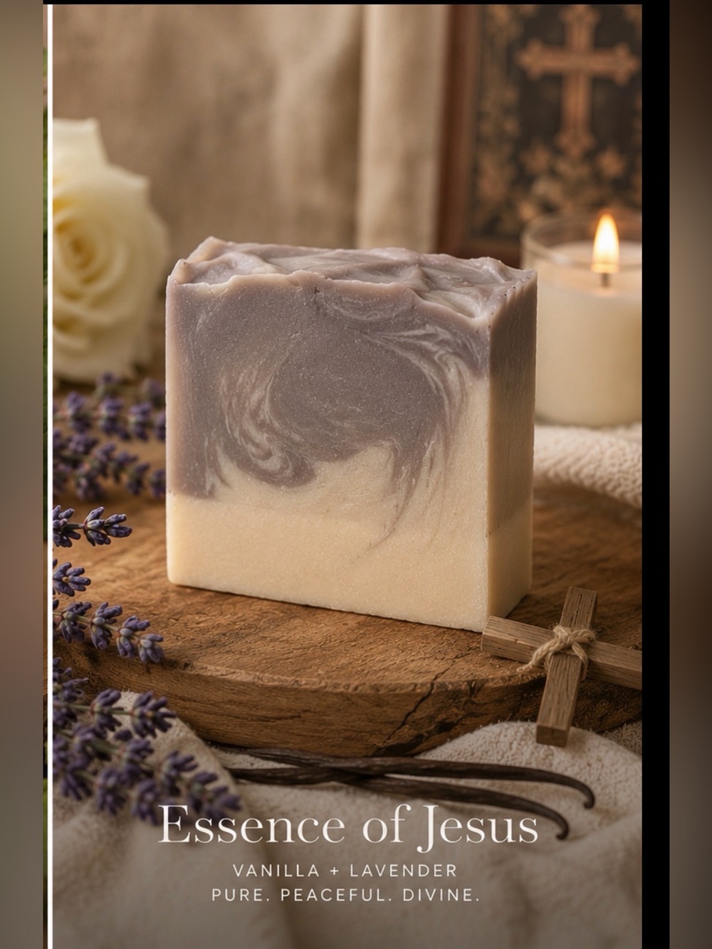 Essence of Jesus  handcrafted soap     Crowned in Frankincense & Myrrh 2/$10
